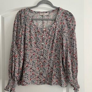 LOFT flower print top, size MP
